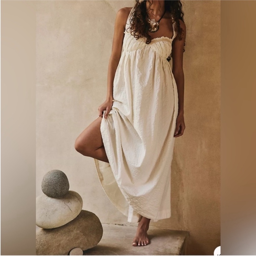 Free People x free-est Poppy Midi Dress in Coconut Milk - Picture 2 of 9